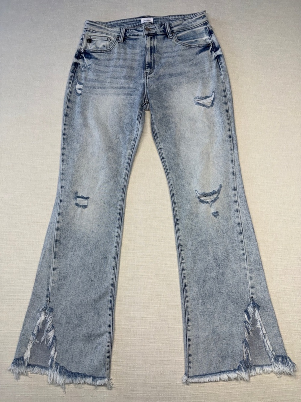 KanCan Light Blue Distressed Flare Jeans